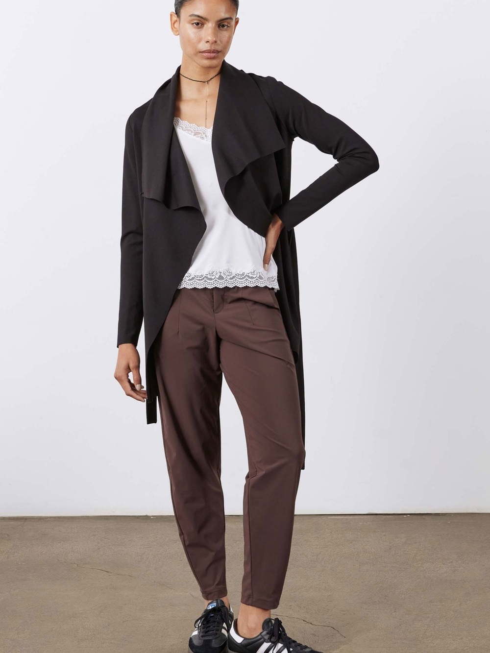 Ruti THE FOREVER JACKET Black Small Wrap Drape Tie Belt Fall